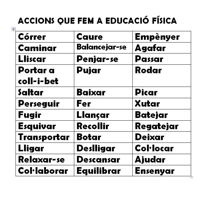 Accions que fem a EF