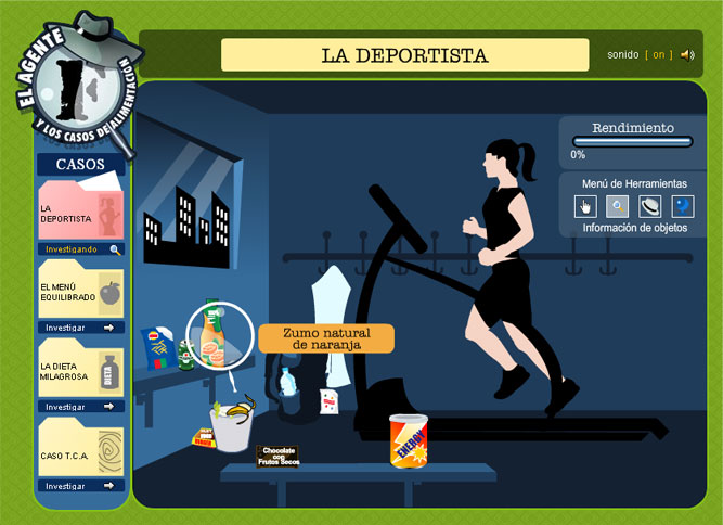 Joc on line: el agente F y los casos de alimentación