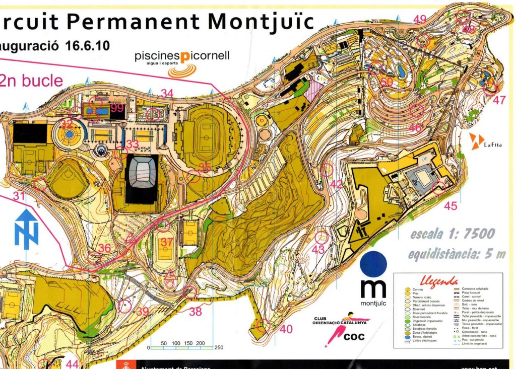 Circuit permanent d'orientació a la muntanya de Montjuïc 