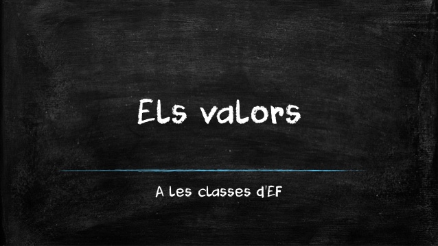 Els valors a les classes d'EF