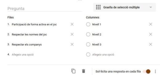 Avaluar rúbriques de forma senzilla fent servir formularis de Google